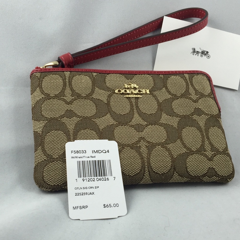 🌺HOST PICK🌺 Coach NEW wristlet, brown and red